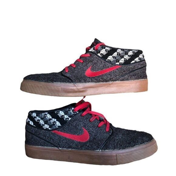 Rare 2014 Nike Sb Stefan Janoski Mid Warmth Black Red Size 11 - Picture 6 of 15